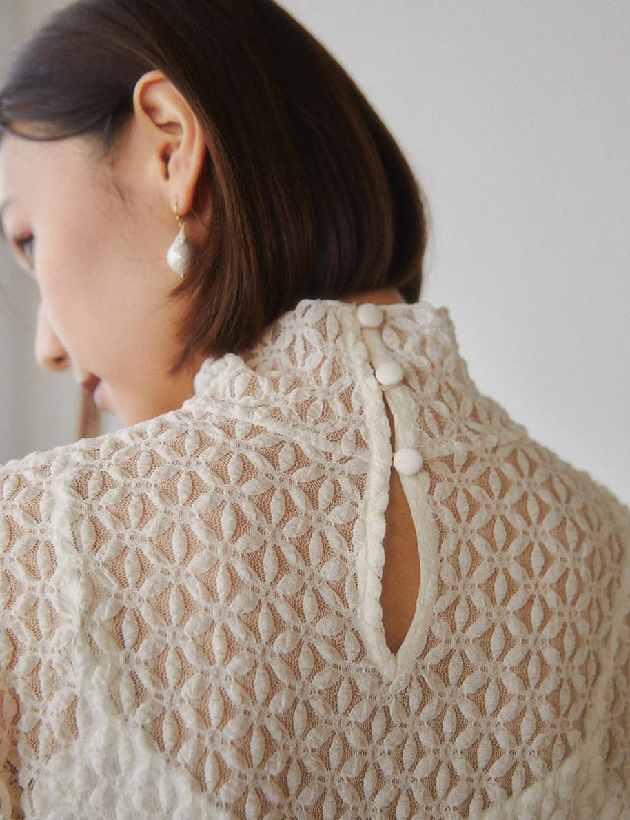 Lace classic blouse